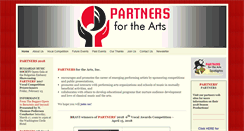 Desktop Screenshot of partners4thearts.org