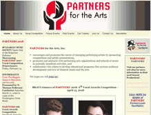 Tablet Screenshot of partners4thearts.org